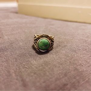 Sterling Silver Turquoise Ring, approx size 6